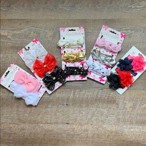 Assortment of 15 baby girl bows bundle!